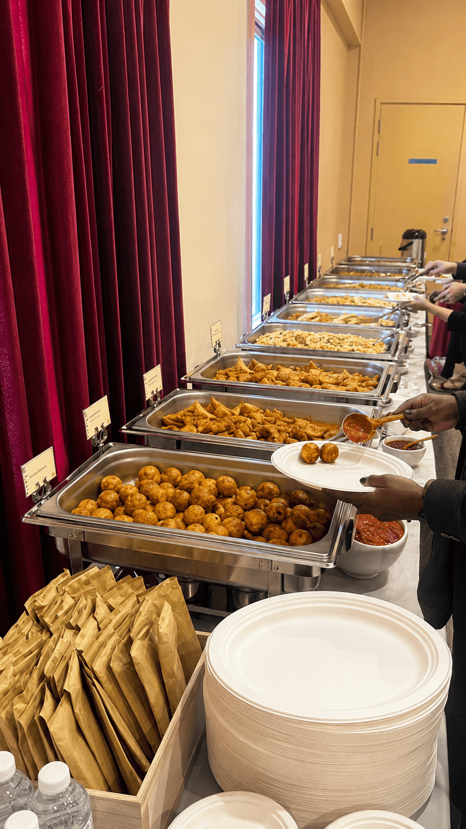 A tailored cultural-event menu styled for a workplace celebration