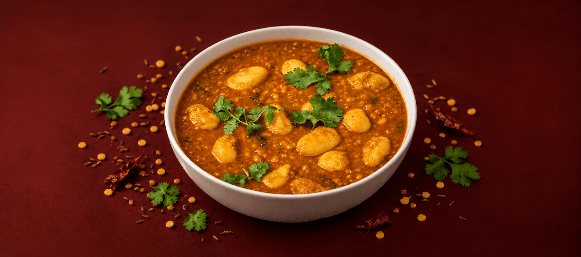 Gujarati shaak plated for an event