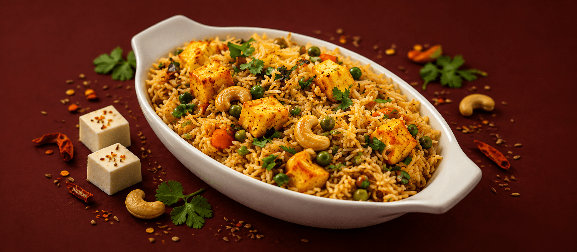 A rice dish plated for an event