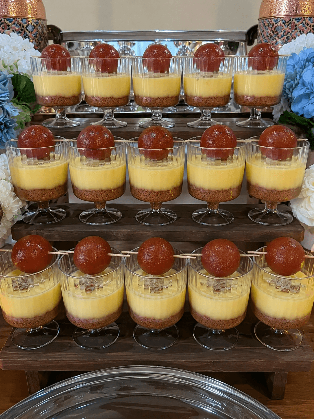 A selection of seasonal Indian mithai arranged for a wedding celebration